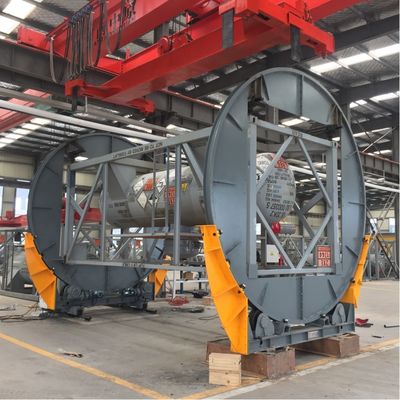 Rotador de tanque ISO de rolos de torneamento automáticos grandes 20ft 40ft Swap Máquina de rotação de contêineres de tanque ISO