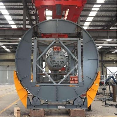 Rotador de tanque ISO de rolos de torneamento automáticos grandes 20ft 40ft Swap Máquina de rotação de contêineres de tanque ISO