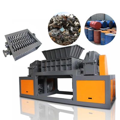 Máquina de trituração de metais de eixo duplo portátil de alta potência para reciclagem de resíduos