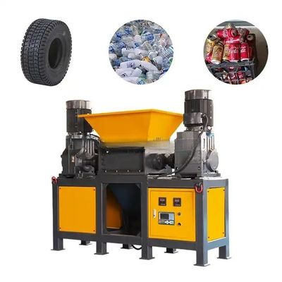Máquina de trituração de garrafas de plástico PET de duplo eixo multiuso / trituradora de reciclagem de resíduos