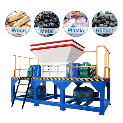Triturador de resíduos industriais de pneus Triturador de reciclagem de borracha de eixo duplo