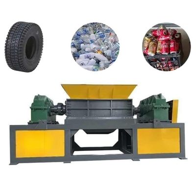 Máquina de trituração de sucata de plástico de eixo duplo para pneus de motocicletas