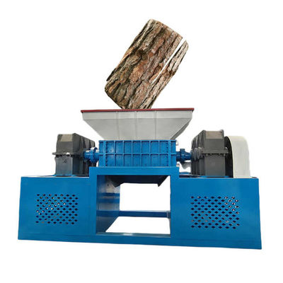 Triturador de madeira de carga pesada Twin Shaft 7.5kW para raiz de árvore / folha de árvore