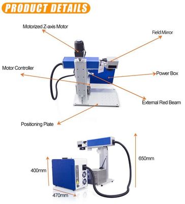 Máquina de Marcação a Laser de Fibra de Mopa Mini 20W 30W Máquina de Gravura de Corte a Laser de jóias