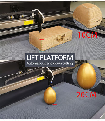 10.6um CO2 Máquina de corte com laser gravador 0-400mm/s Com dispositivo de elevação