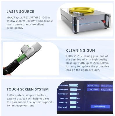 Limpador a laser industrial sem danos para remoção de ferrugem de metal de automóveis