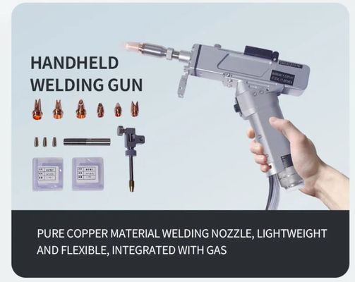 Máquina de solda a laser de braço robótico de 1400 mm com 500W de potência de saída máxima e precisão de posicionamento de luz vermelha