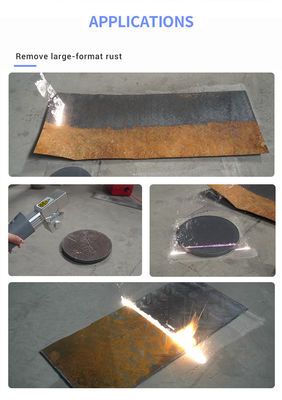Limpeza de ferrugem a laser de 2000W, com diâmetro de mancha colimada de 4-6 mm para remoção rápida de ferrugem