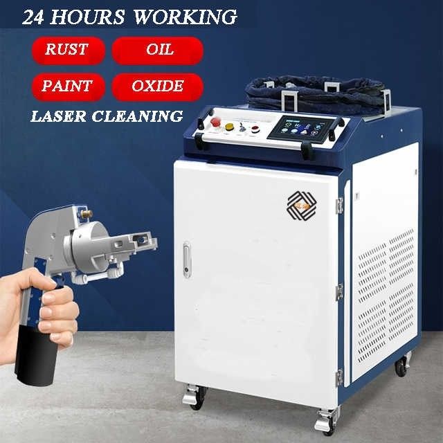 Máquina de limpeza a laser portátil 1000W 1500W 3000W JPT Fibra Pulso Limpeador a laser de pintura a óleo