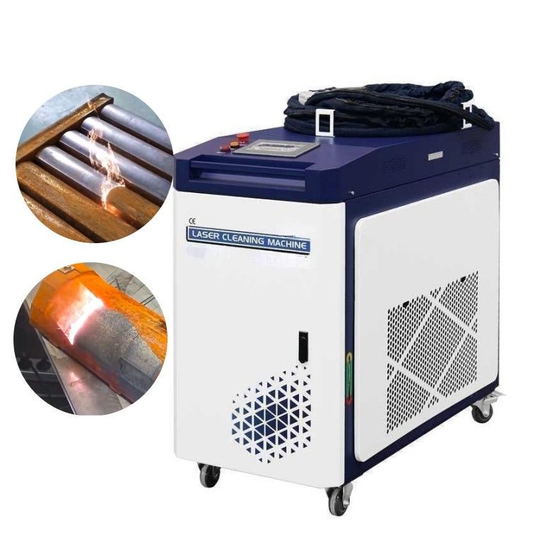 Limpeza de ferrugem a laser de 2000W, com diâmetro de mancha colimada de 4-6 mm para remoção rápida de ferrugem