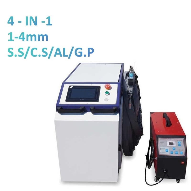 4 em 1 máquina de soldagem a laser de onda contínua para aço metal alumínio inoxidável